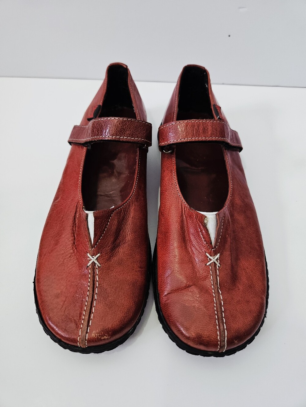 Camper Mary Jane Loafers Size 39 US 9 Red Leather Comfort Shoes